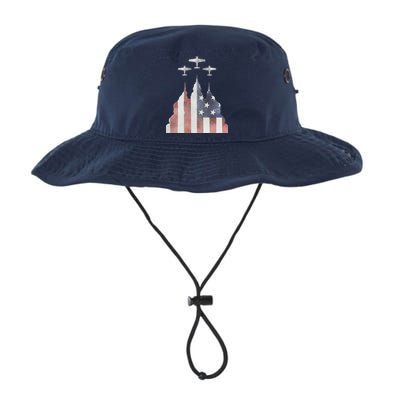 Patriotic Usa Flag Fighter Jets 4th Of July Bucket Hat