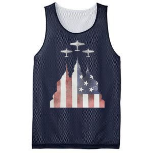 Patriotic Usa Flag Fighter Jets 4th Of July Mesh Reversible Basketball Jersey Tank