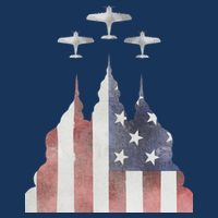 Patriotic Usa Flag Fighter Jets 4th Of July Women's V-Neck T-Shirt