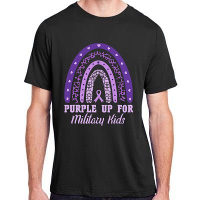 Purple up for military Rainbow Military child Month Adult ChromaSoft Performance T-Shirt