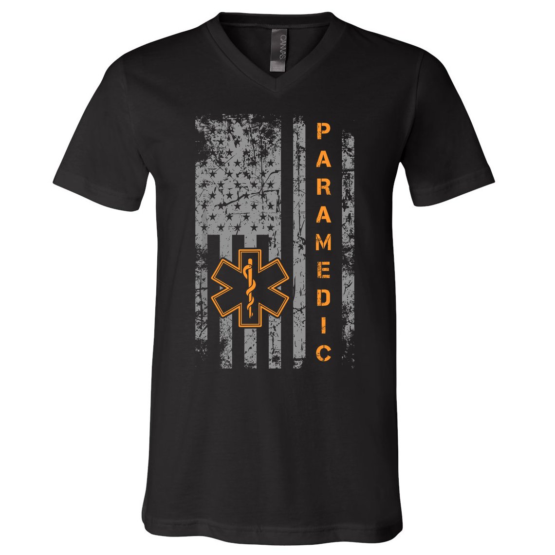 Paramedic Usa Flag Proud Ems Emt American Gifts Friend V-Neck T-Shirt