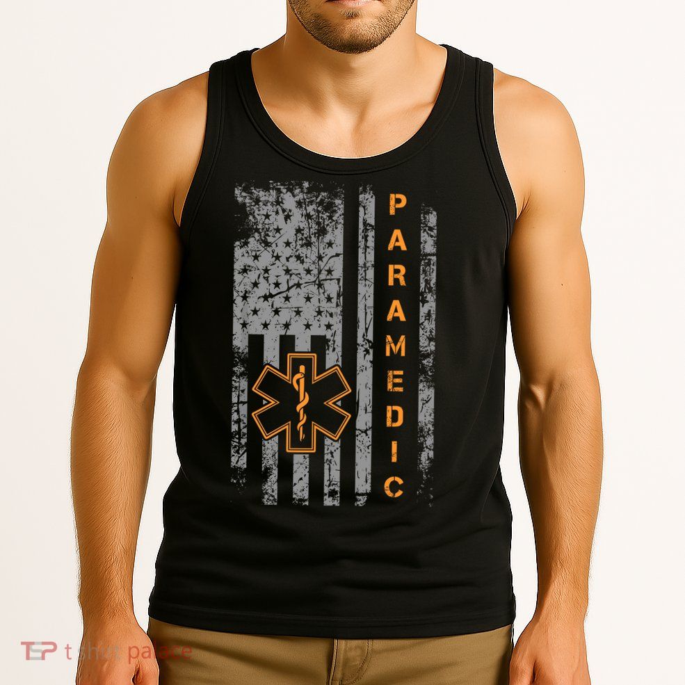 Paramedic Usa Flag Proud Ems Emt American Gifts Friend Tank Top