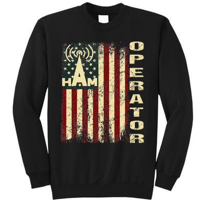 Patriotic USA Flag Ham Radio Amateur Radio Operator Sweatshirt