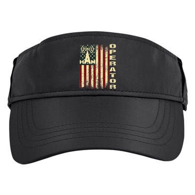 Patriotic USA Flag Ham Radio Amateur Radio Operator Adult Drive Performance Visor