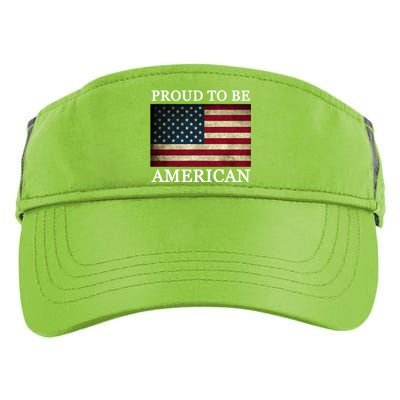 Patriotic Usa Flag Proud To Be American 4th Of July Gift Adult Drive Performance Visor