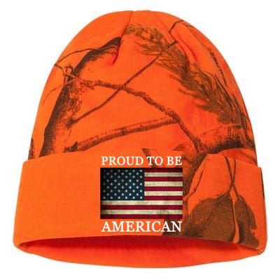 Patriotic Usa Flag Proud To Be American 4th Of July Gift Kati Licensed 12" Camo Beanie