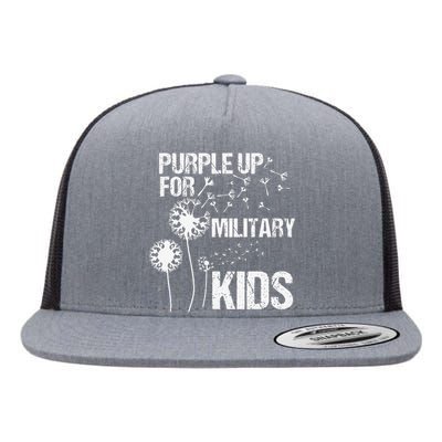 Purple Up for Military Month of the Military Child Flat Bill Trucker Hat