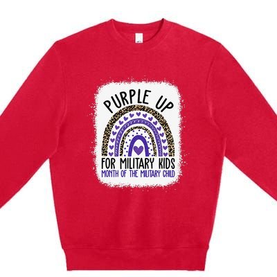 Purple Up For Military Cool Month Of The Military Child Premium Crewneck Sweatshirt