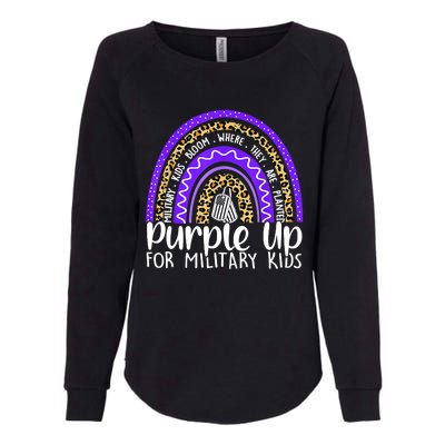 Purple Up For Military Cool Month Of The Military Child Womens California Wash Sweatshirt