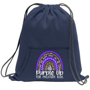 Purple Up For Military Cool Month Of The Military Child Sweatshirt Cinch Pack Bag