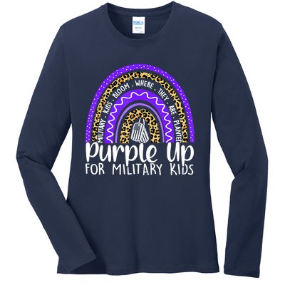 Purple Up For Military Cool Month Of The Military Child Ladies Long Sleeve Shirt