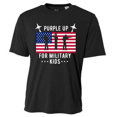 Purple Up For Military Soldier Month Military Child USA Cooling Performance Crew T-Shirt