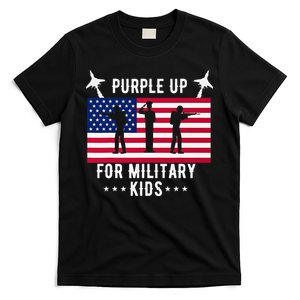 Purple Up For Military Soldier Month Military Child USA T-Shirt