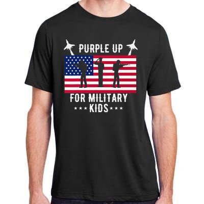 Purple Up For Military Soldier Month Military Child USA Adult ChromaSoft Performance T-Shirt