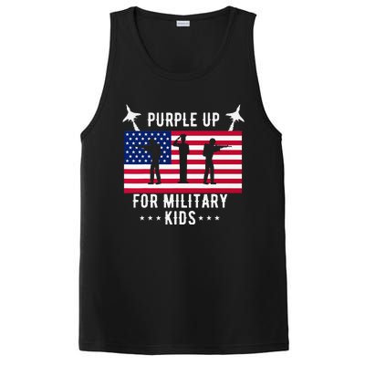 Purple Up For Military Soldier Month Military Child USA PosiCharge Competitor Tank