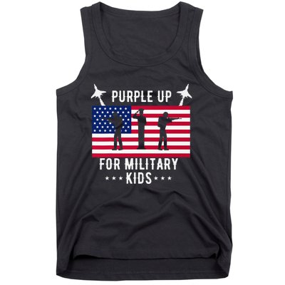 Purple Up For Military Soldier Month Military Child USA Tank Top