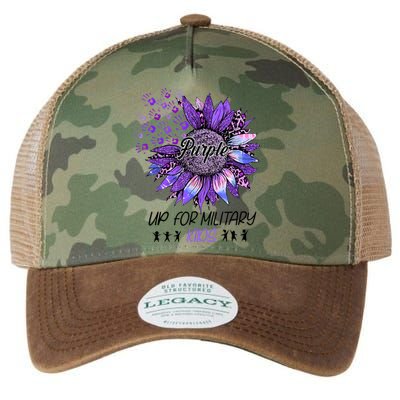 Purple Up For Military Child Month Of The Military Awareness Legacy Tie Dye Trucker Hat