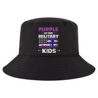 Purple Up for Military Month Usa Flag Cool Comfort Performance Bucket Hat