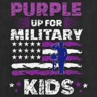 Purple Up for Military Month Usa Flag Cool Comfort Performance Bucket Hat
