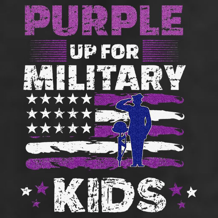Purple Up for Military Month Usa Flag Cool Comfort Performance Bucket Hat