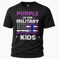 Purple Up for Military Month Usa Flag Cooling Performance Crew T-Shirt