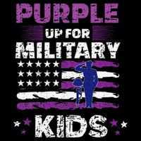 Purple Up for Military Month Usa Flag Cooling Performance Crew T-Shirt