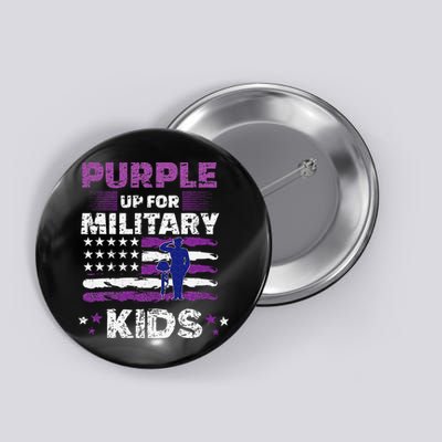 Purple Up for Military Month Usa Flag Button