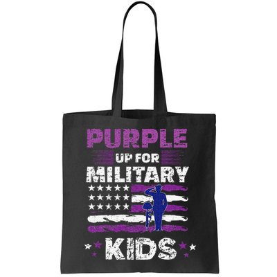 Purple Up for Military Month Usa Flag Bag