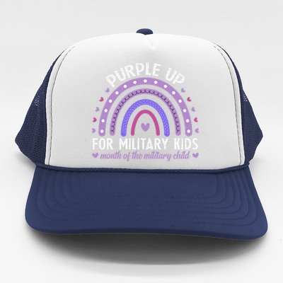 Purple Up For Military Ki.Ds Month Of The Military Child Trucker Hat