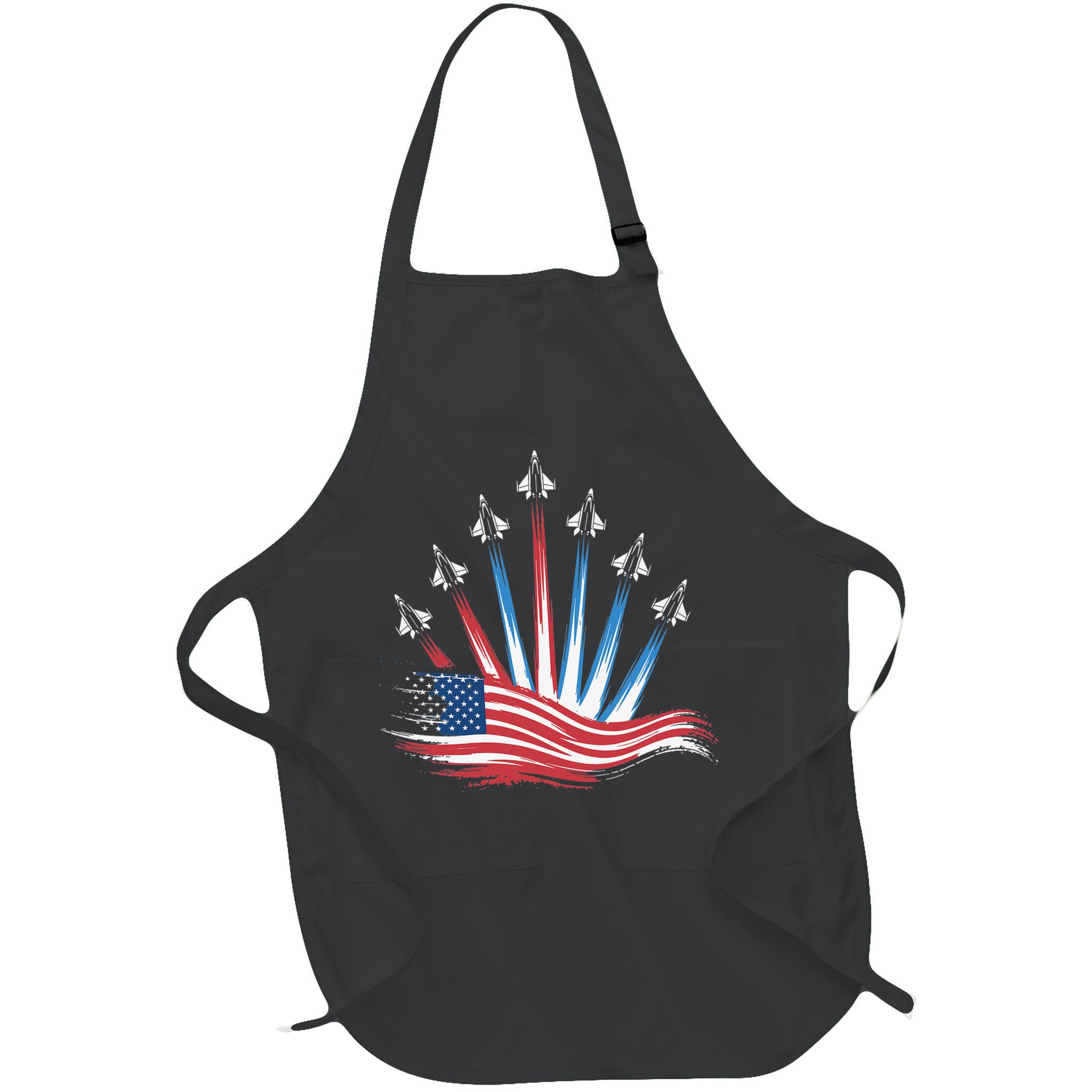 Patriotic Usa Flag Fighter Jets 4th Of July Women Apron