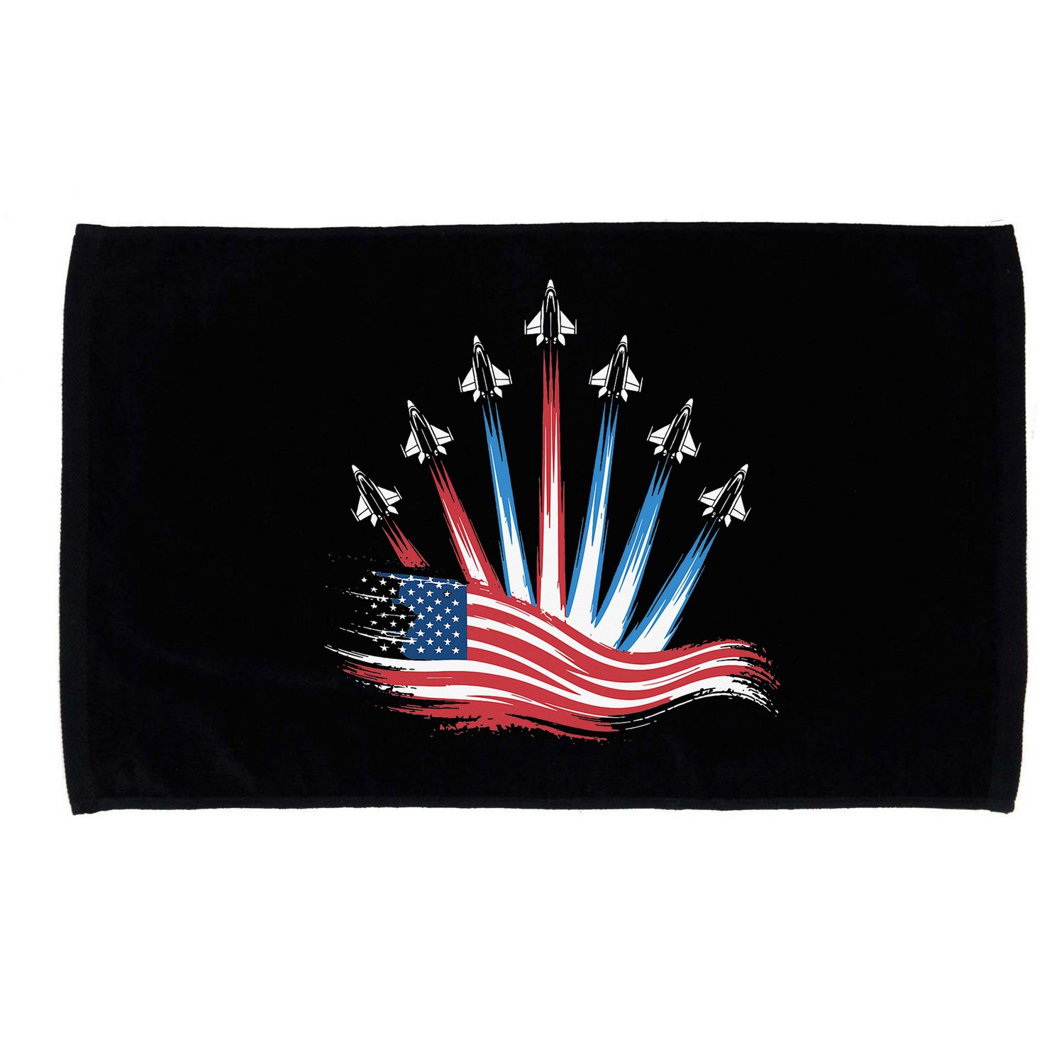 Patriotic Usa Flag Fighter Jets 4th Of July Women Microfiber Hand Towel