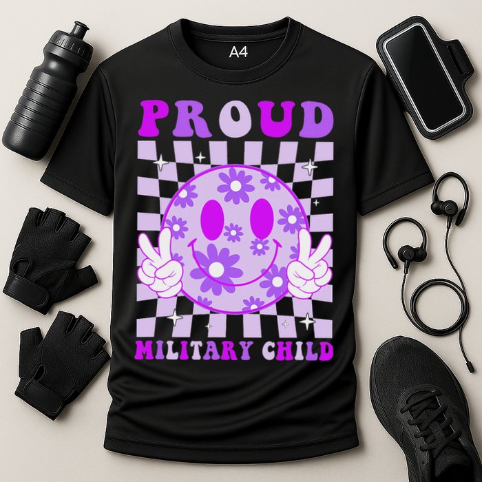 Purple Up For Military Proud Military Child Month Cooling Performance Crew T-Shirt