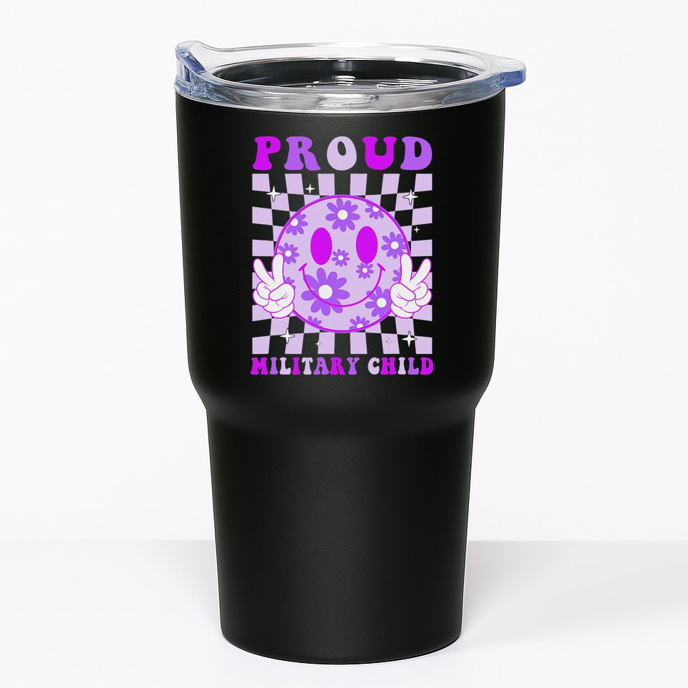 Purple Up For Military Proud Military Child Month Tumbler