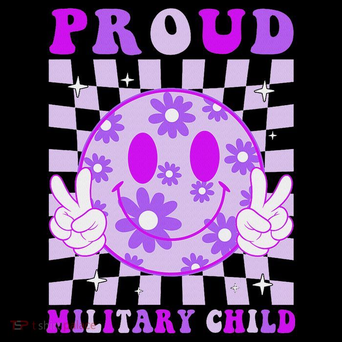 Purple Up For Military Proud Military Child Month Kids T-Shirt