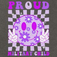 Purple Up For Military Proud Military Child Month Cotton Canvas Backpack