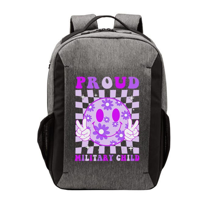 Purple Up For Military Proud Military Child Month Vector Backpack