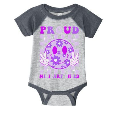 Purple Up For Military Proud Military Child Month Infant Baby Jersey Bodysuit