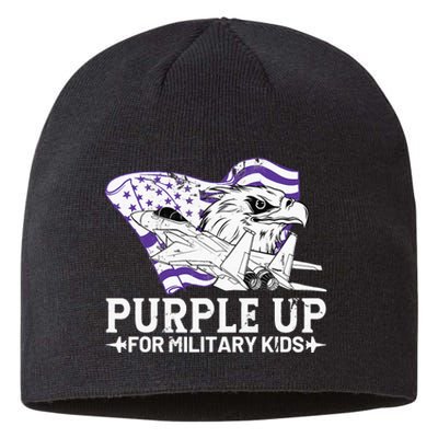 Purple Up For Military Air Force Military Child Month Sustainable Beanie