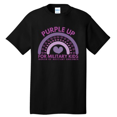 Purple Up For Military Kids Month Military Child Tall T-Shirt