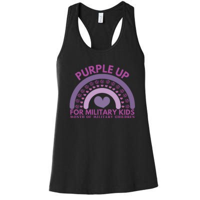 Purple Up For Military Kids Month Military Child Women's Racerback Tank