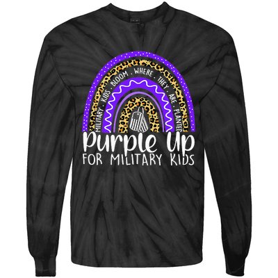 Purple Up For Military Cool Month Of The Military Child Tie-Dye Long Sleeve Shirt