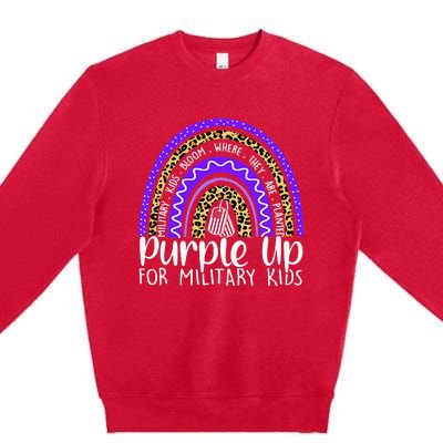 Purple Up For Military Cool Month Of The Military Child Premium Crewneck Sweatshirt