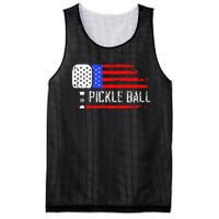 Pickleball US Flag Vintage Pickleball Paddle Mesh Reversible Basketball Jersey Tank