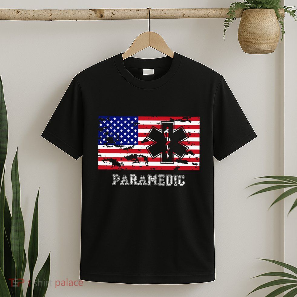 Paramedic Usa Flag T-Shirt