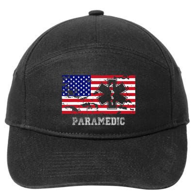 Paramedic Usa Flag 7-Panel Snapback Hat