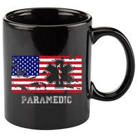 Paramedic Usa Flag 11oz C Handle Ceramic Mug