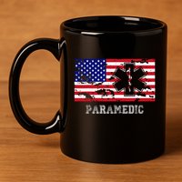Paramedic Usa Flag 11oz C Handle Ceramic Mug
