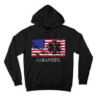 Paramedic Usa Flag Tall Hoodie