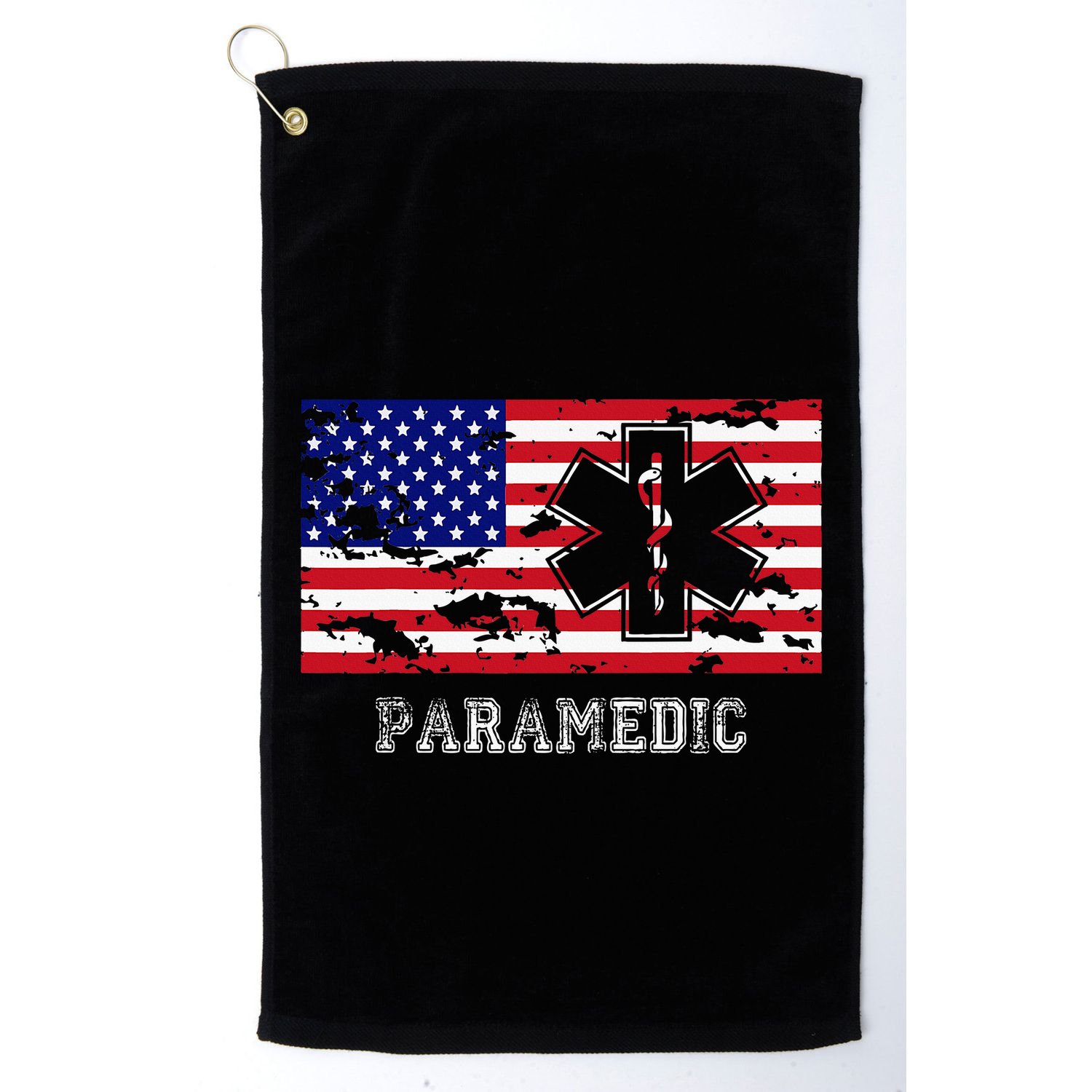 Paramedic Usa Flag Golf Towel