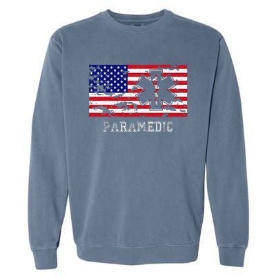 Paramedic Usa Flag Garment-Dyed Sweatshirt